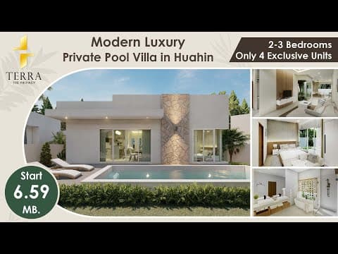 New Project!! "Terra The privacy" Modern Luxury Private Pool Villa in Huahin